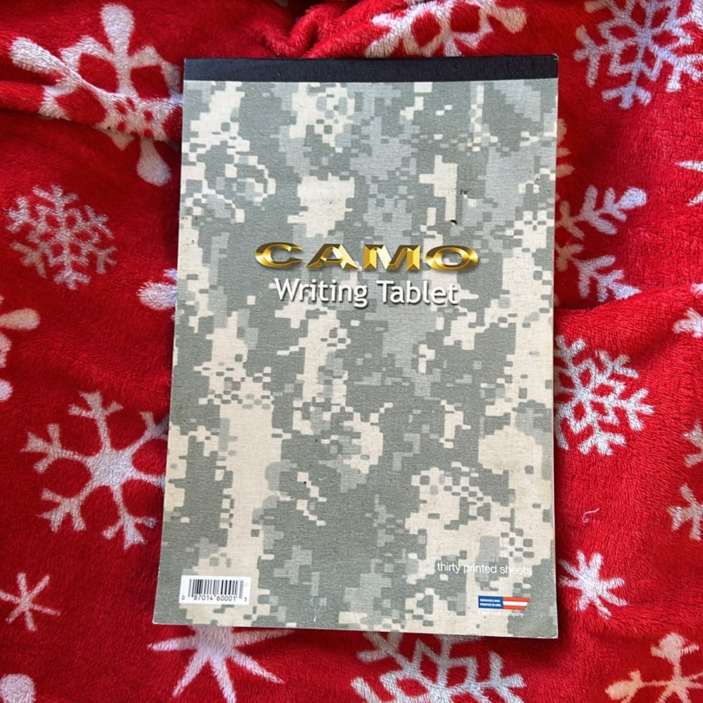 Camo paper writing tablet